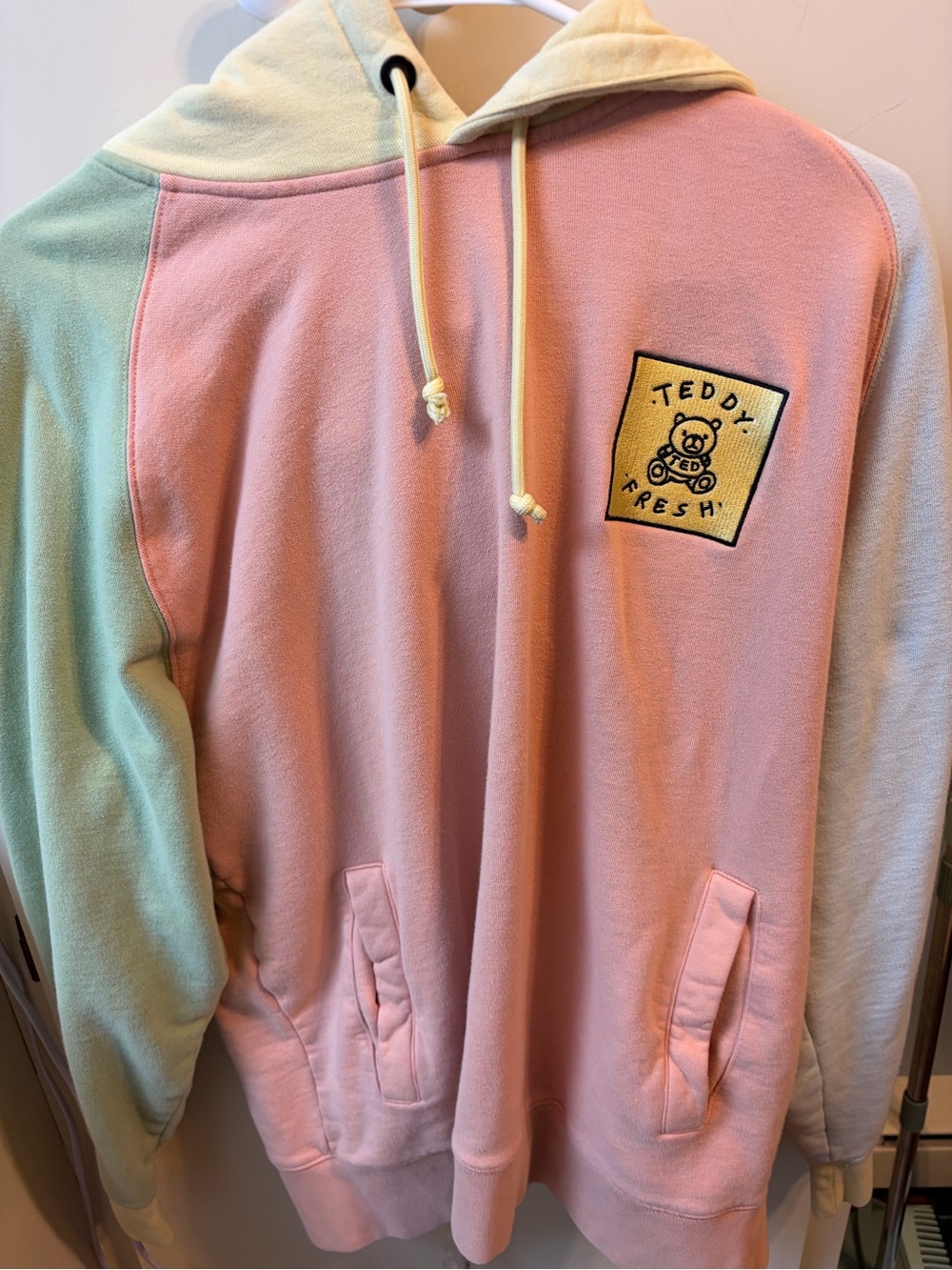 Teddy Fresh Pastel Block Hoodie - Pink, Green, Blue, Yellow Beautiful - Picture 7 of 8